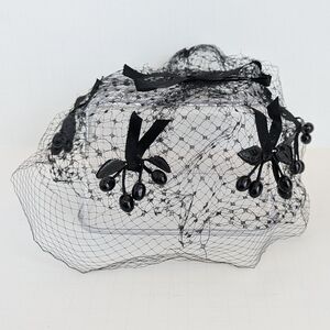Vintage Black Veil Hair Accessory